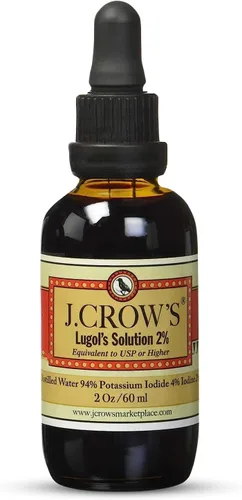 Vista 11 de J.CROW'S® Solución de yodo Lugol 2% 2 oz (1 botella) – Líquido de yodo y potasio de primera calidad, extracto de salmuera natural sin gluten