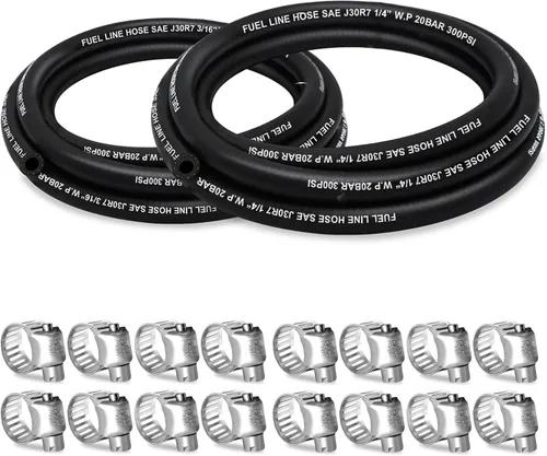 Vista 22 de Manguera de línea de combustible de 1/2 pulgada de ID, Manguera de combustible de 5 pies, Manguera de línea de combustible J30R7 NBR.