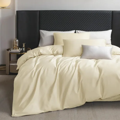 Vista 23 de MooMee Juego de funda de edredón 100% algodón de fibra extra larga de 600 hilos, satén sedoso, suave, transpirable, duradero, ropa de cama de Azul