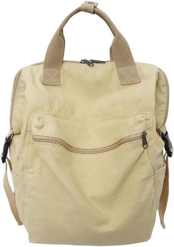 Vista 22 de MaxxCloud Mochila vintage de mezclilla para computadora portátil, estilo casual, de lona, ligera, bolsa de hombro