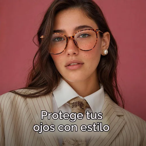 Vista 7 de Gaoye - Gafas de bloqueo de luz azul - Marcos redondos TR90 de moda, brazos de metal, protección UV400 - Estuche suave a juego * 1 marco negro