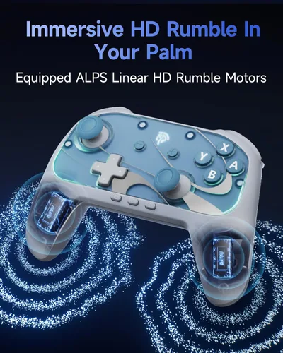 Vista 14 de EasySMX S10 Switch 2 Controller-One Key Wake-up, Switch 2 Pro Controller with 6 Axis Gyro, NFC Function, TMR Anti-Drift Joystick, HD Rumble