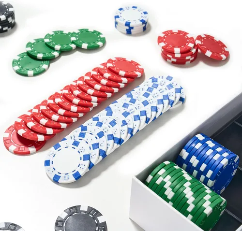 Boyzhood Fichas de póquer, juego de póquer con estuche de viaje de aluminio, juego de fichas de póquer de 0.41 oz para jugar al blackjack Texas