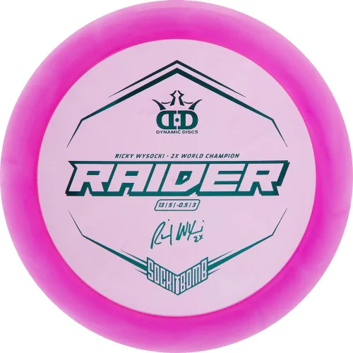Vista 3 de Dynamic Discs Disco de golf Ricky Wysocki Sockibomb Lucid Ice Raider de distancia para conductor de hielo [los colores pueden variar]