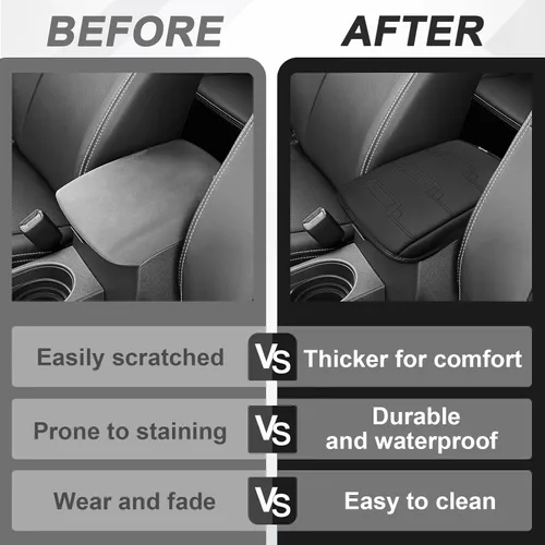 Vista 188 de Muslogy Funda para reposabrazos de consola central apta para Chevy Silverado/Tahoe y GMC Sierra/Yukon 2007-2013, cómoda almohadilla