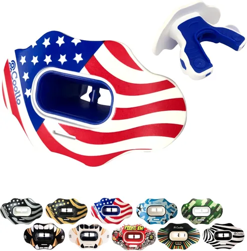 Protector bucal MAXX/Might Football y deportes de alto impacto para adultos y jóvenes (correa incluida)