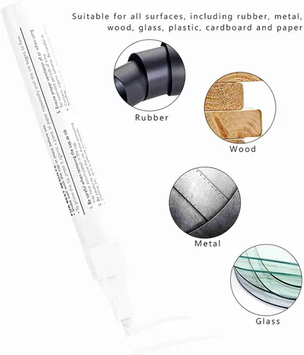 Vista 9 de Pluma de pintura para neumáticos de automóvil, profesional impermeable para neumáticos de automóvil, rotulador de tinta para decoración permanente