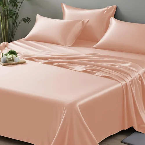 Vista 109 de Linenwalas - Sábana bajera de bambú, con bolsillo profundo, elástico y seguro, ropa de cama suave y refrescante perfecta para el cuidado de la piel