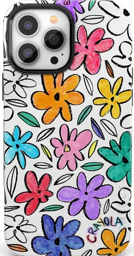 Vista 143 de Casely - Funda para iPhone 14 Pro Max, flores pintadas, Frida Kahlo Floral Girly, compatible con MagSafe