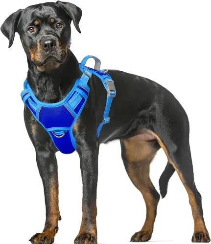 Vista 97 de BARKBAY Arnés para Perro Sin Tirones Talla Grande Arnés Reflectante para Perro con Clip Frontal y Asa de Control Fácil para Caminar Entrenar Correr
