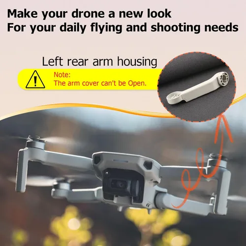 Vista 4 de Carcasa para brazo de cuerpo para DJI Mavic Mini 2 brazos, repuesto para DJI MiniMini SE Drone Accesorios Piezas con herramientas de reparación