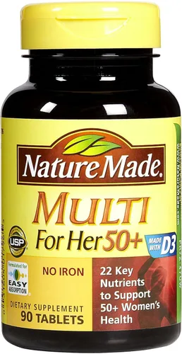 Nature Made Multivitamínico para mujer, más de 50 comprimidos, 90 unidades para apoyo nutricional diario