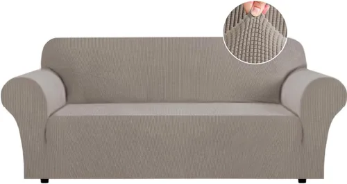 Vista 39 de Funda elástica para sofá Flamingo P de alto estiramiento, funda antideslizante para sofá de 3 cojines, protector lavable para muebles con mascotas