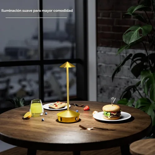 Vista 7 de Juego de 2 lámparas de mesa inalámbricas, lámpara de escritorio LED portátil, funciona con batería de 6000 mAh, lámpara recargable de 3 niveles