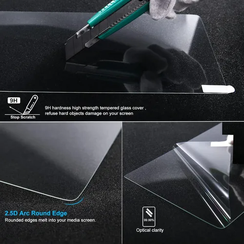 Vista 5 de Compatible con Mazda CX-5 CX-9 2025 2024 2023 2022 2021 Accesorios para pantalla de navegación de automóvil Protector de pantalla táctil
