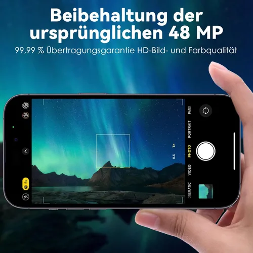 Vista 2 de CloudValley Protector de lente de cámara para iPhone 14 Pro/iPhone 14 Pro Max, vidrio templado 9H metal aluminio [diseño todo en 1], compatible