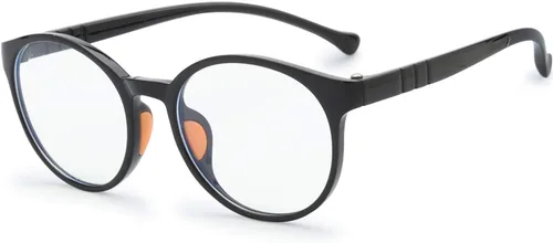 Lentes de bloqueo de luz azul para niños, marco flexible TR-90 de silicona, lentes de teléfono para juegos de computadora para niños y niñas de 3 a
