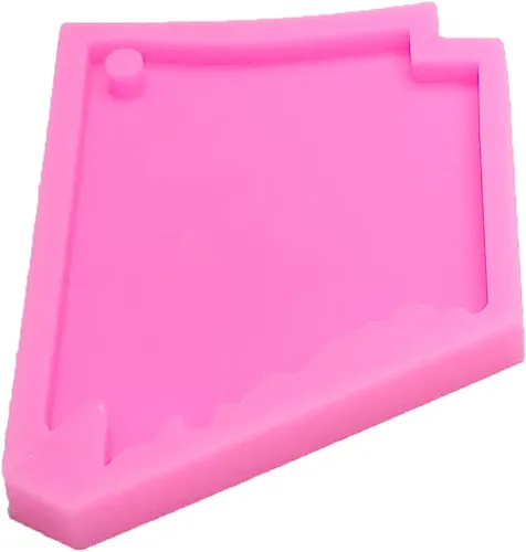 Vista 4 de Moldes de silicona con forma de mapa estatal de Arkansa de Estados Unidos brillante y brillante para manualidades, llavero de bricolaje, molde