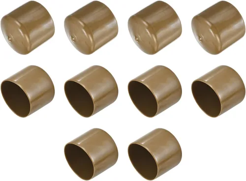 Vista 84 de uxcell 10 tapas de goma para extremos de 0.591 in de identificación, tapa de extremo redondo, protectores de rosca de tornillo, color negro