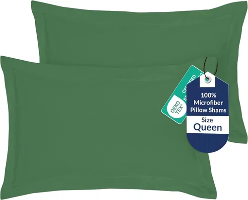 Vista 29 de Royale Linens Paquete de 2 fundas de almohada de tamaño estándar de 20 x 26 pulgadas, microfibra cepillada, fundas de almohada de cama, resistentes