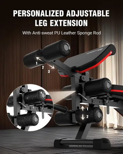 Vista 4 de HARISON Adjustable Weight Bench, Bench1000 MAX Heavy Duty Workout Bench Press with Leg Extension and Preacher Pad for Home Gym Strength Training