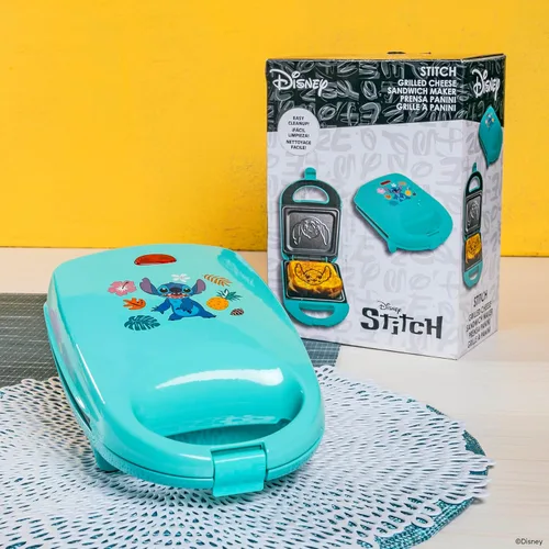 Vista 5 de Uncanny Brands Disney Lilo and Stitch Sandwichera Individual - Pequeño Electrodoméstico de Cocina