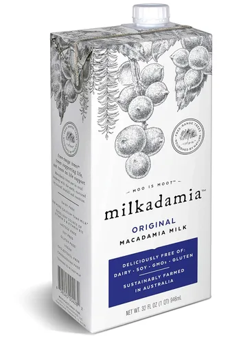 Vista 2 de milkadamia Leche de macadamia, original (ligeramente endulzada) -32 onzas líquidas (paquete de 2)