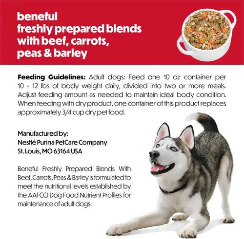 Vista 7 de Purina Beneful Trozos combinados, alimento húmedo para perro, 10 onzas. en tubo, paquete de 8