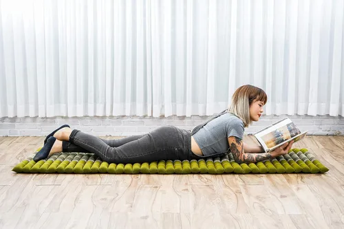 Vista 162 de Leewadee colchón tailandés enrollable para cama de invitados, tapete de yoga, para masaje tailandés, ecológico, orgánico y natural.