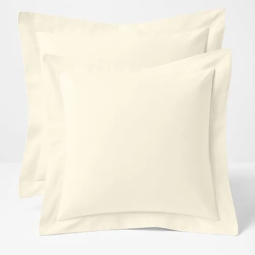 Vista 20 de Juego de 2 fundas de almohada de tamaño estándar de 20 x 26 pulgadas, 600 hilos, 100 % algodón orgánico, color negro, con reborde de 2 pulgadas