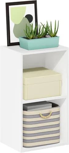 Vista 49 de Furinno - Estantería con 1 gabinete con puerta serie Luder, color blanco
