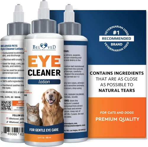 All Pets - Gotas de lavado de ojos para aliviar el ojo rosado, síntomas de alergias, infecciones y ojos secos y húmedos, tratamiento sin dolor que