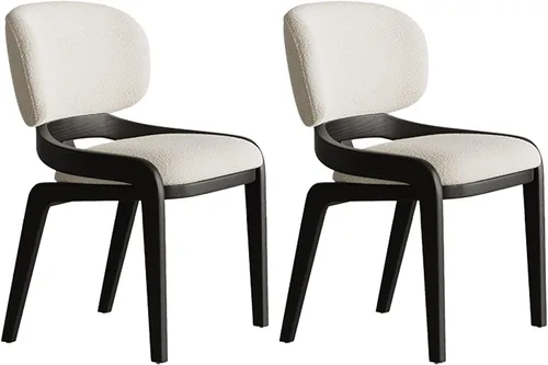 Vista 10 de Sillas de comedor de cocina, sillas de comedor modernas con cojines gruesos, silla de sala de estar con patas de madera, silla de comedor para Lana