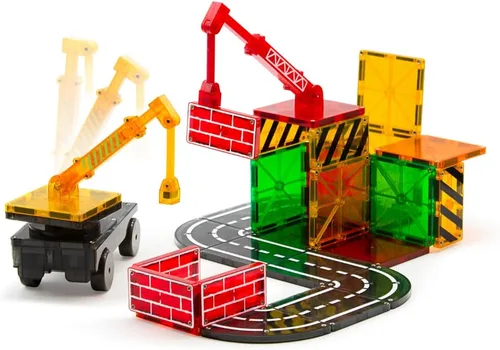 Vista 6 de MAGNA-TILES Builder - Juego de construcción magnética de 32 piezas, la marca original de construcción magnética