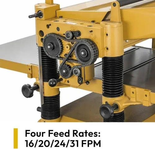 Vista 6 de Powermatic Cepilladora de 20 pulgadas de grosor para carpintería, cabezal de corte de estilo helicoidal con velocidad de alimentación de 4
