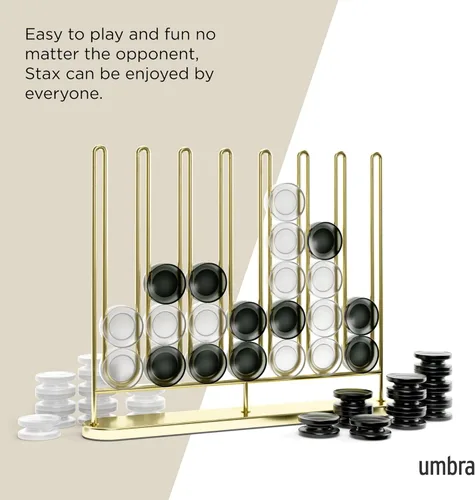Vista 4 de Umbra STAX Juego de Cuatro en Línea, Latón