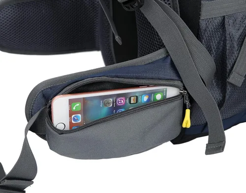 Vista 8 de WoneNice Mochila de senderismo impermeable de 50L (45+5) - Mochila deportiva al aire libre con cubierta de lluvia