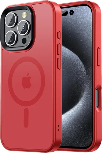 Vista 127 de Tigowos Funda Magnética para iPhone Air Compatible con MagSafe Resistente a Caídas de 16 Pies Cubierta Trasera con Sensación de Piel Mate a Prueba