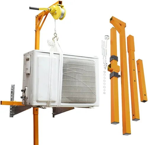 Vista 5 de DNYSYSJ Herramienta de elevación exterior de la instalación del aire acondicionado, grúa de elevación del soporte con la cuerda (32.8 ft)