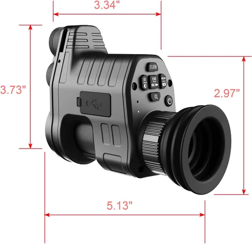 Vista 6 de oneleaf.ai Commander NV100 HD - Gafas de visión nocturna, monocular de visión nocturna con clip para caza/observaciones, 0.630 in
