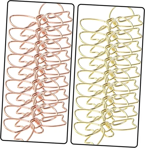 Vista 8 de Operitacx 100 clips de papel con lazo, bonitos clips de papel, clips de papel divertidos, pinzas decorativas para billetes, clips de papel pequeños