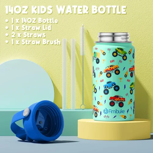 Vista 8 de Fimibuke Lonchera Bento para Niños, Caja Bento a Prueba de Fugas para Niños Pequeños con Frasco de Comida Aislado de 8.5 OZ, Bolsa de Almuerzo