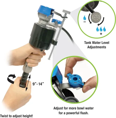 Vista 2 de Fluidmaster K-400H-038-T4 PerforMAX Kit de reparación de inodoro de 3 pulgadas, sin tamaño, multi
