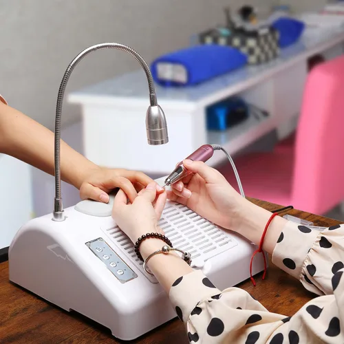Vista 2 de Colector de polvo de uñas, máquina multifuncional para arte de uñas, colector de polvo de uñas de 40 W para acrílico, taladro de uñas 30000PRM