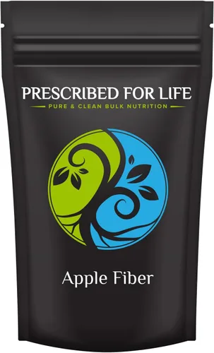 Prescribed For Life Polvo de fibra de manzana, suplemento natural de fibra de pectina de manzana para salud digestiva, vegano, sin OMG, sin gluten