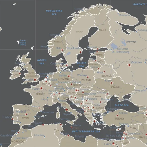 Vista 4 de Mapamundi con alfileres, con marco de 24x36 pulgadas y alfileres, negro (Black Personalized), 24 x 36 pulgadas