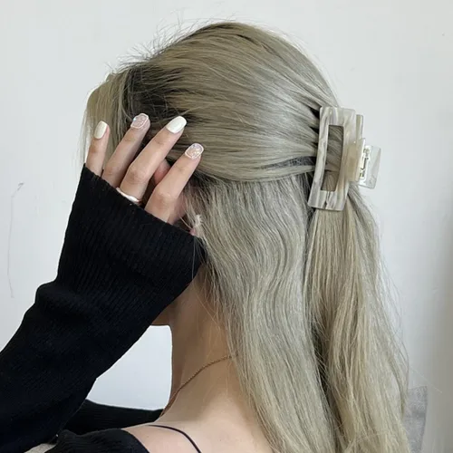 Vista 5 de Pinzas para el cabello con garra de plátano antideslizantes de 3 pulgadas, de caparazón de tortuga, de celuloide, de agarre fuerte, para cabello