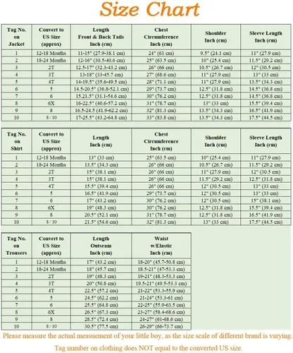 Vista 5 de Lito Angels Esmoquin clásico para niños con cola trajes formales traje de boda 5 piezas 001 011