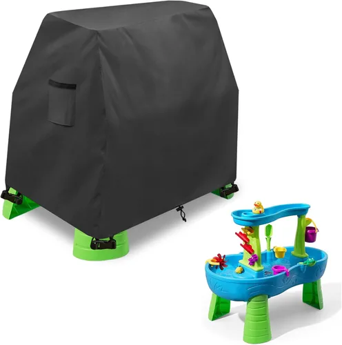 Vista 9 de Cubierta para mesa de agua para niños, resistente al aire libre, 600D, impermeable, anti-UV, a prueba de polvo, para niños, compatible con Step2