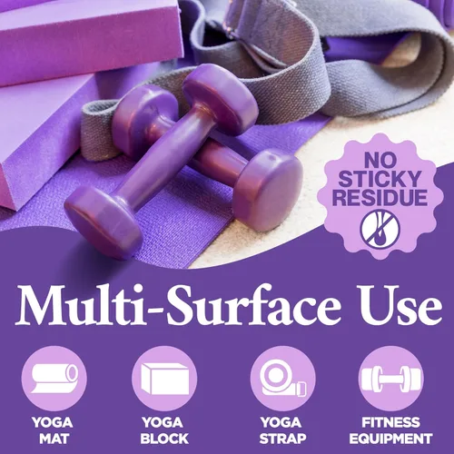 Vista 3 de Durabasics Spray limpiador para esterillas de yoga, aroma a lavanda, paquete de 2 (4 onzas cada uno) con toalla de microfibra, limpiador en aerosol